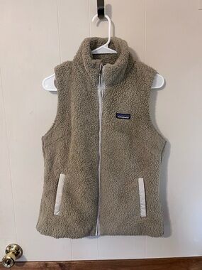 Patagonia Taupe Sherpa Fleece Vest